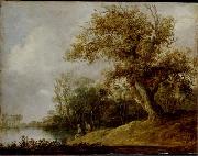 Jan van Goyen Pond in the Woods. oil painting artist